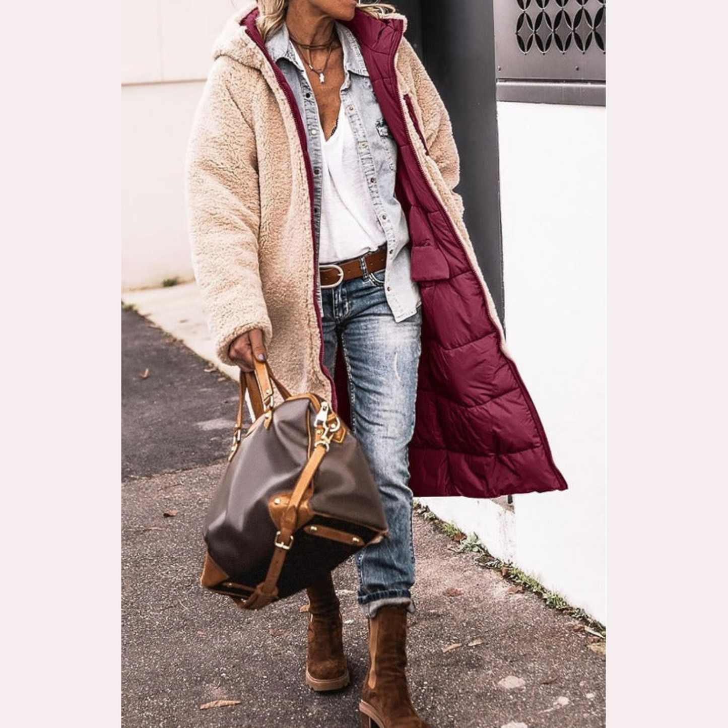 Classic elegant insulated coat for women | Amelia -13