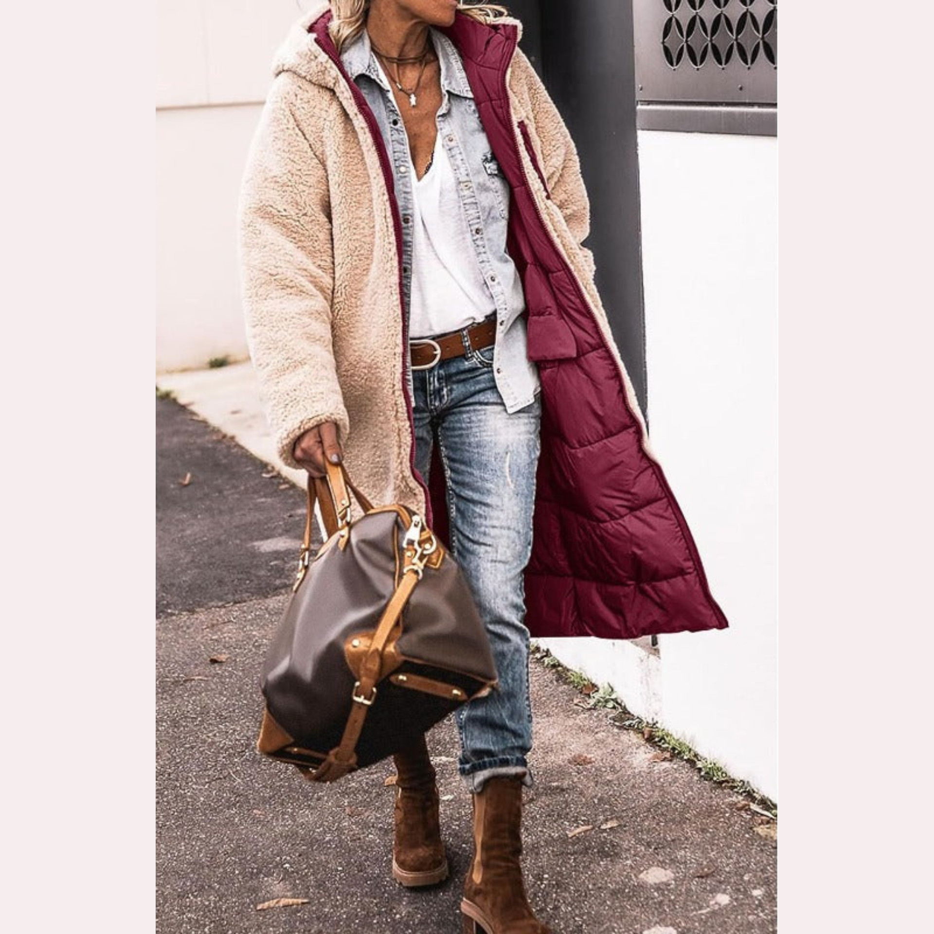 Classic elegant insulated coat for women | Amelia -13