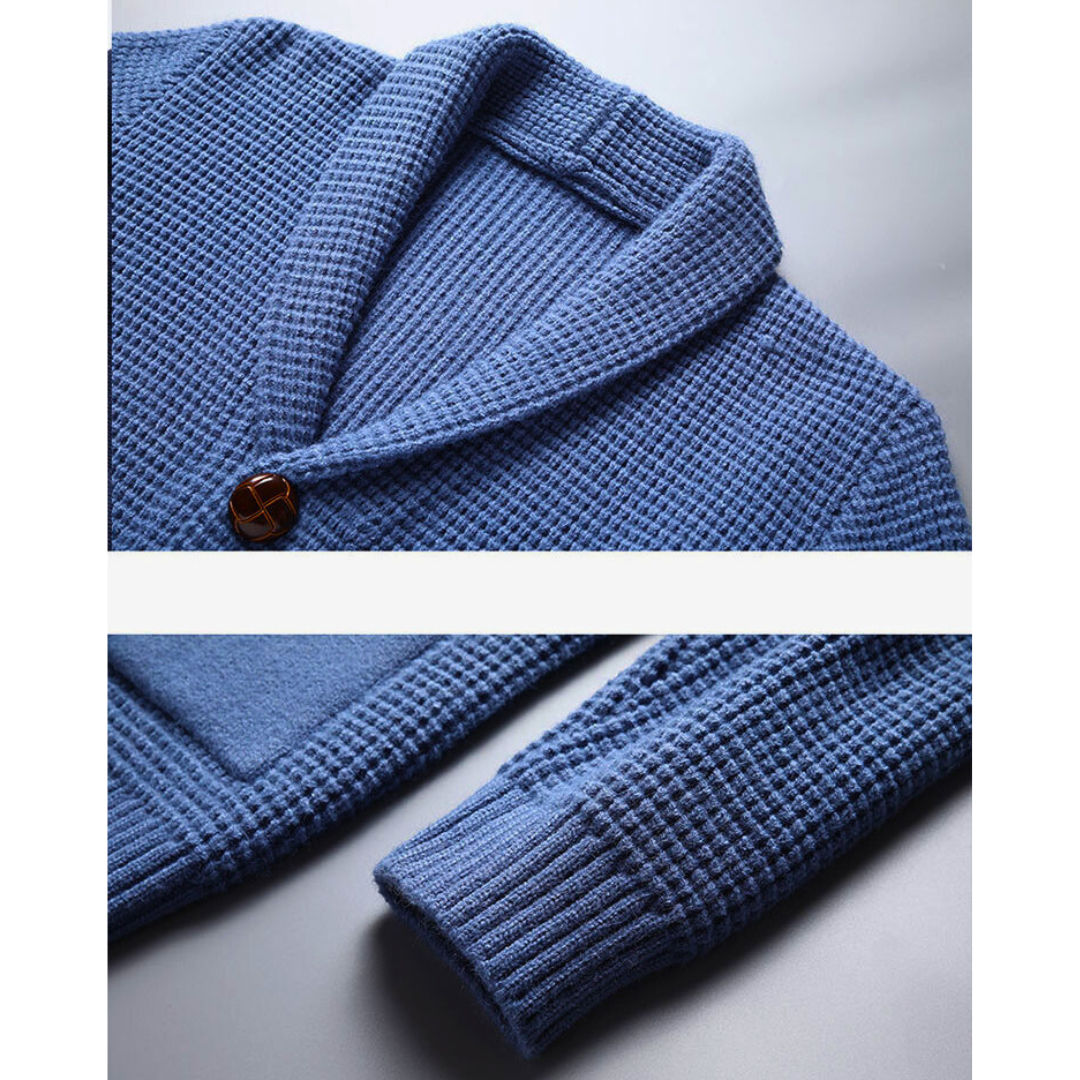 Classic longline knit cardigan for men | Alexander Matthew -6