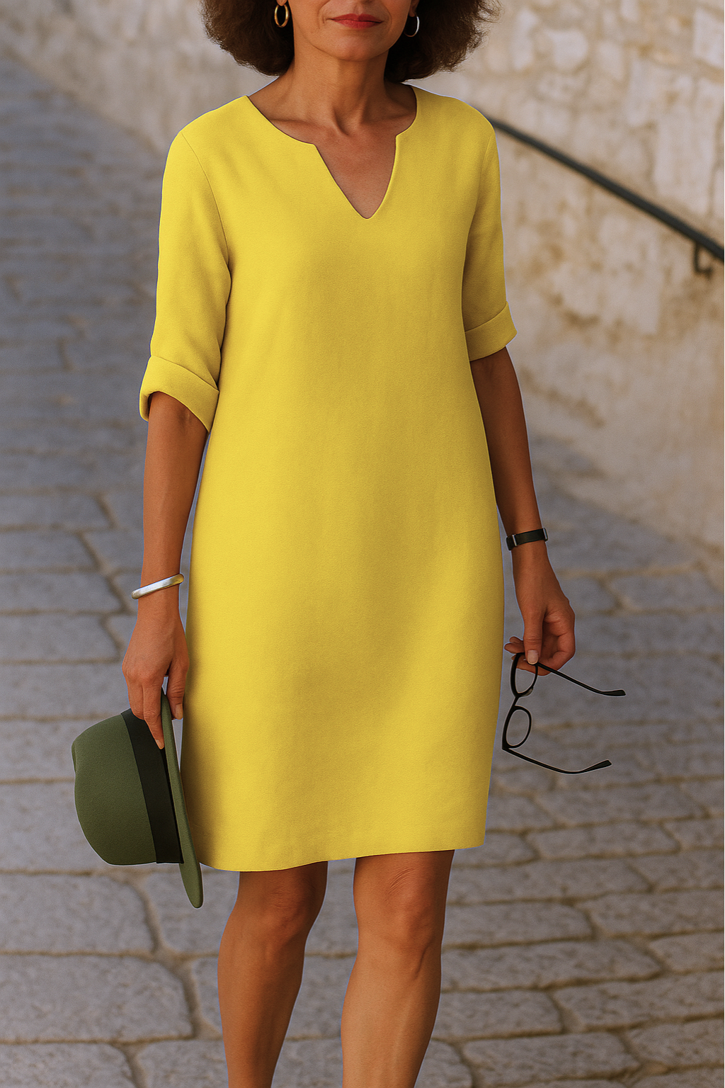 Classic flowy everyday dress for women | Elvy -3