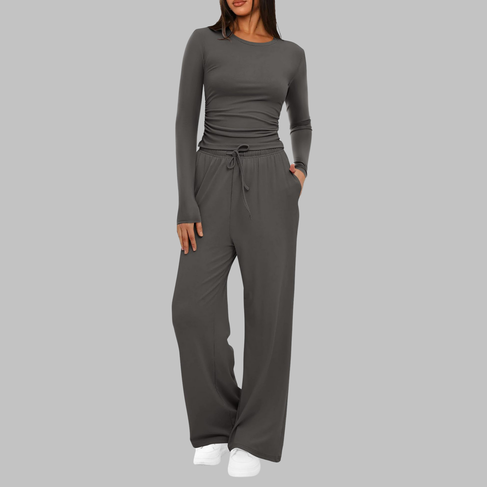 Classic smart relaxed trousers for women | Belle -4