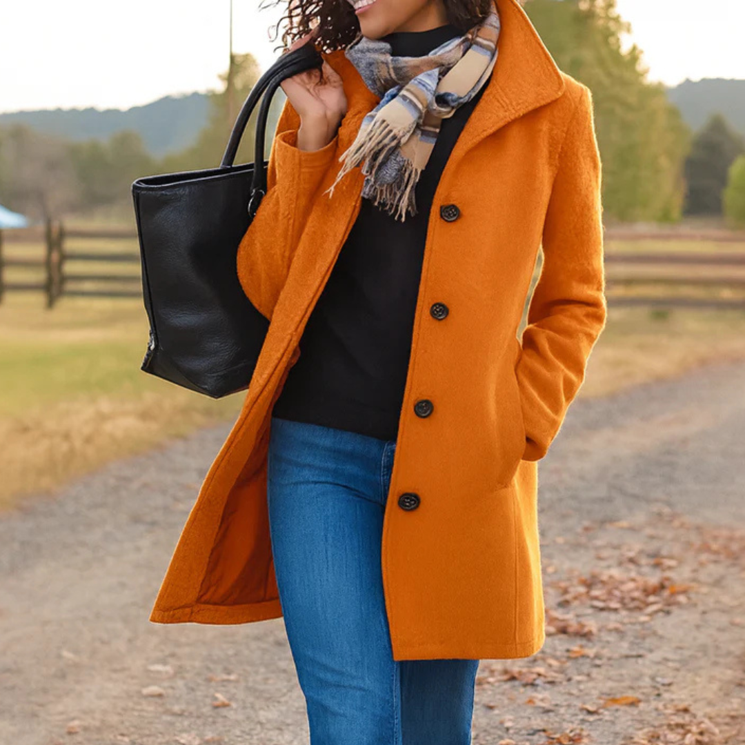 Classic elegant insulated coat for women | Serena -7