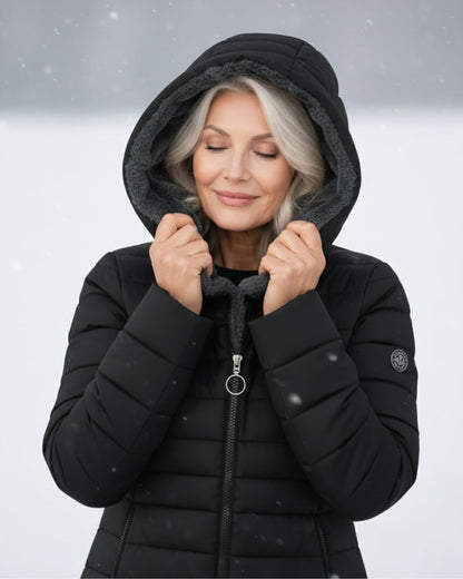 Warm lightweight insulated puffer jacket for women | Olivia -8