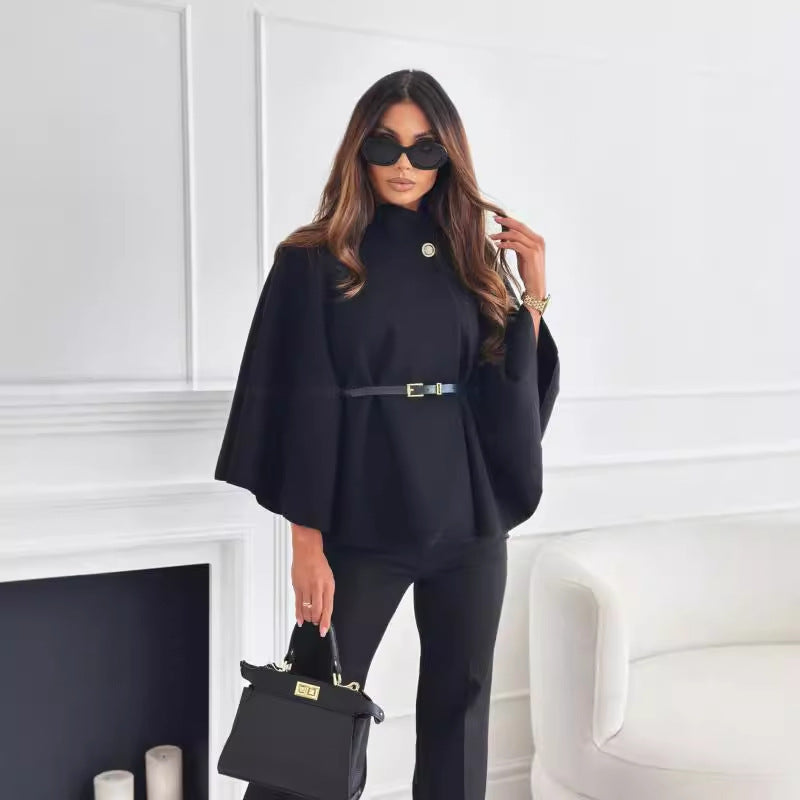 Classic warm tailored coat for women | Selviora -2