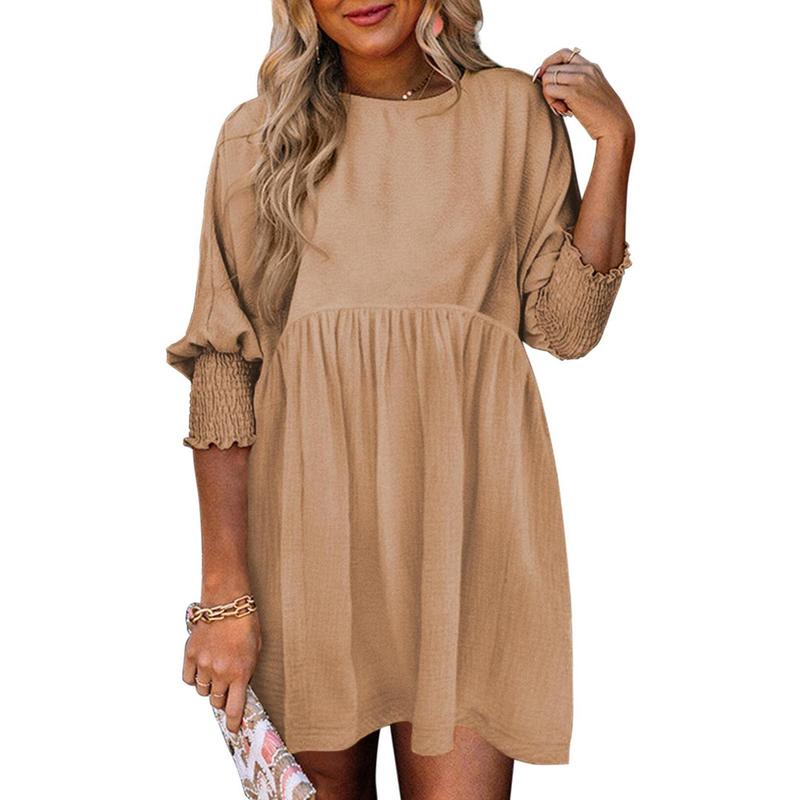 Classic elegant relaxed mini dress for women | MIRASOL -9