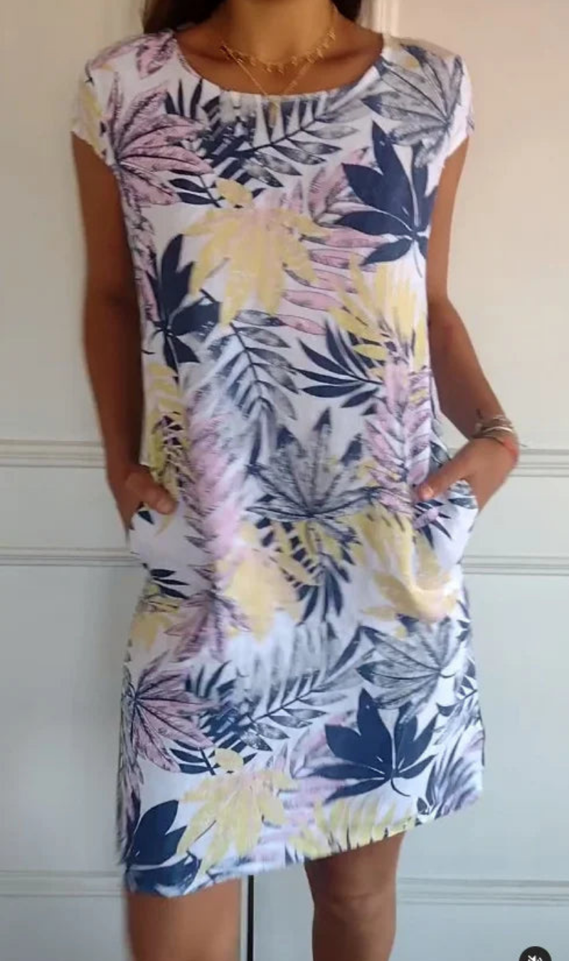 Flowy everyday relaxed dress for women | Soraya -10