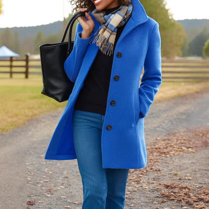 Classic elegant insulated coat for women | Serena -8