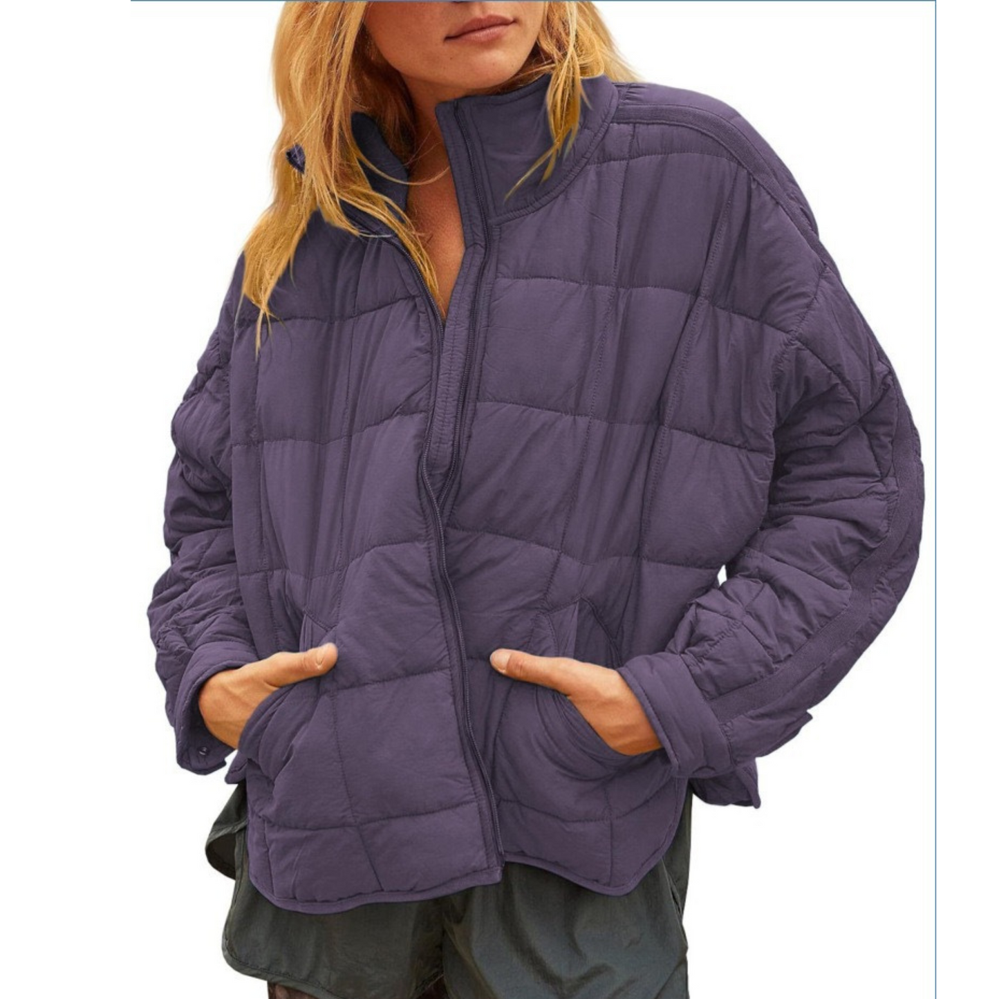 Warm lightweight quilted puffer jacket for women | APRIL -8
