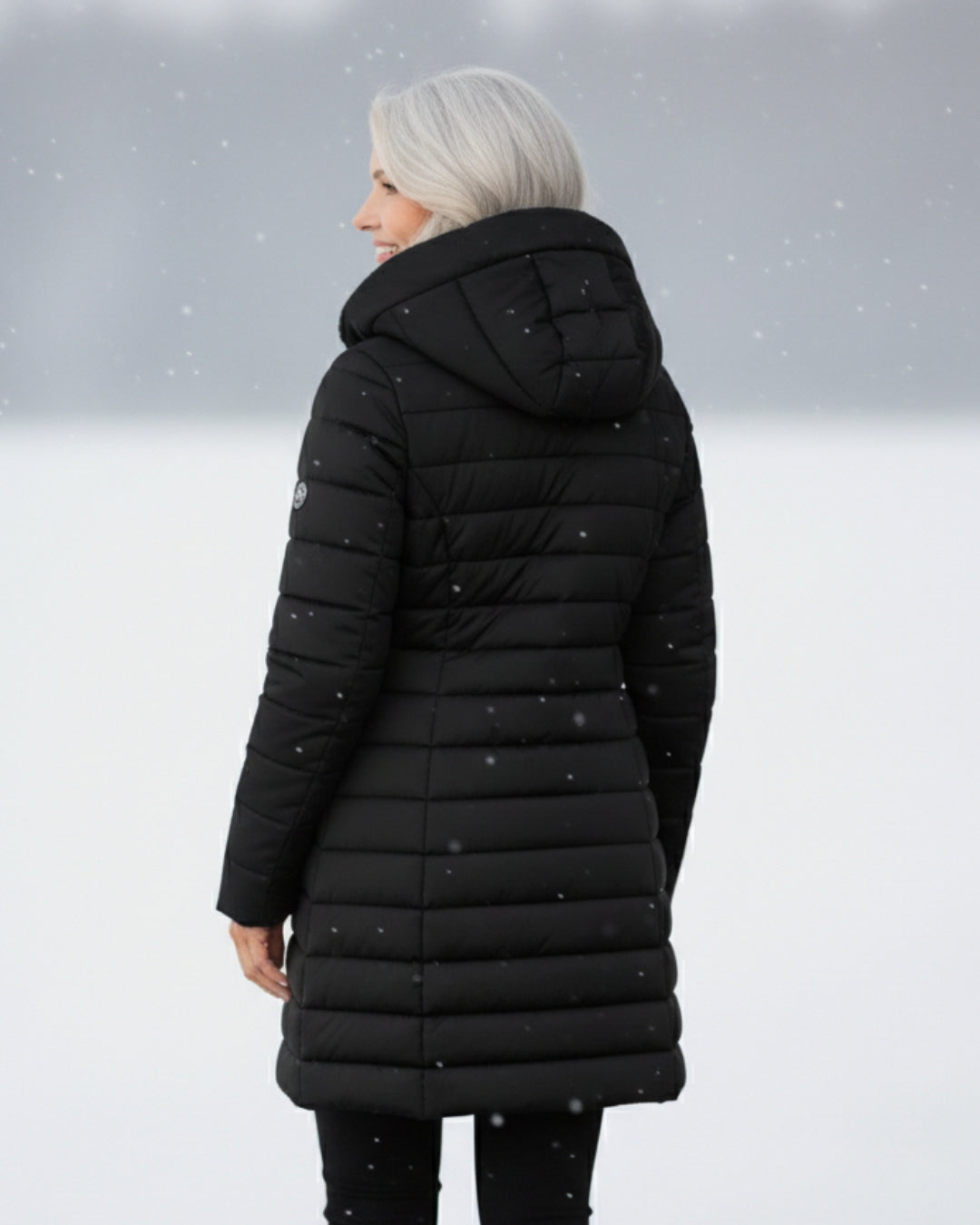 Warm lightweight insulated puffer jacket for women | Olivia -9