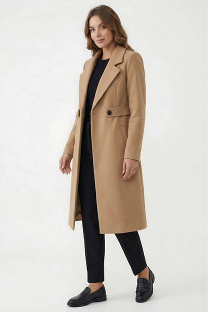 Elegant warm tailored coat for women | Caurelle -6