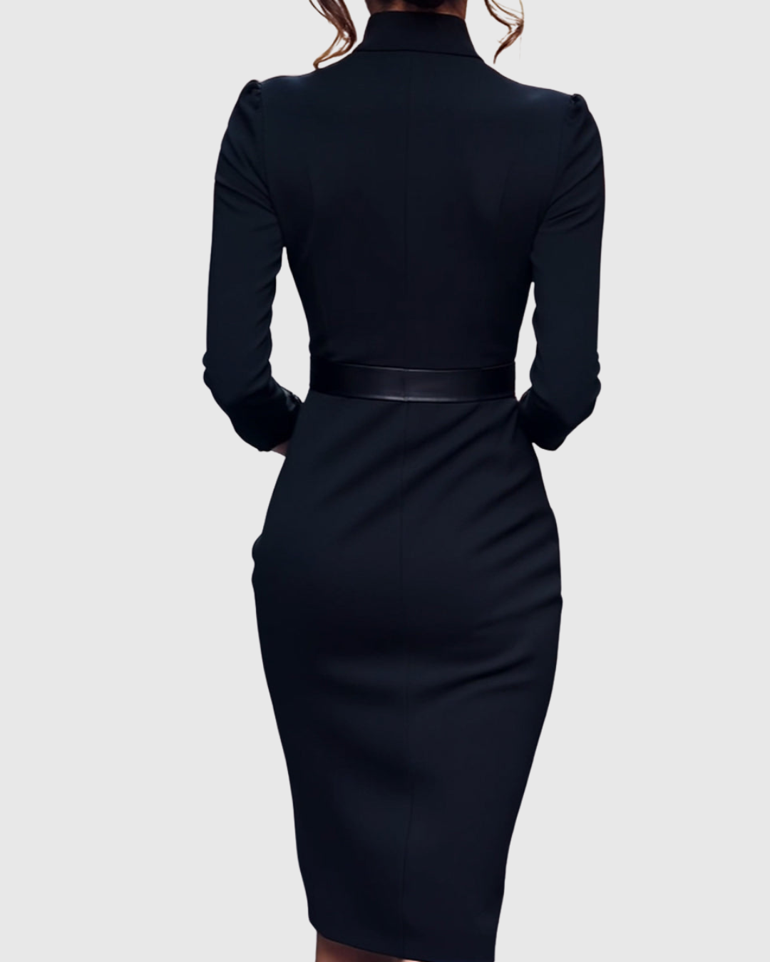 Elegant everyday relaxed midi dress for women | Claribel -4