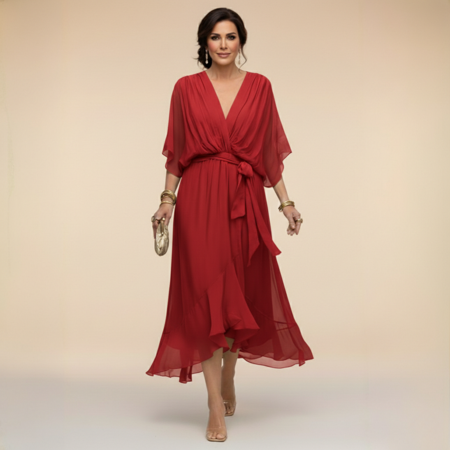 Classic flowy everyday dress for women | Arabella -7