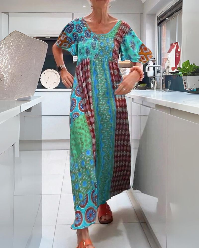 Classic flowy relaxed dress for women | Corinne -3