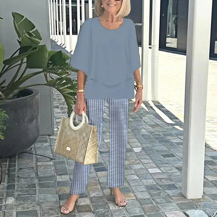 Classic matching relaxed co-ord set for women | Gwendelyn -3