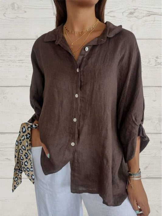Classic elegant relaxed blouse for women | Lucille -1