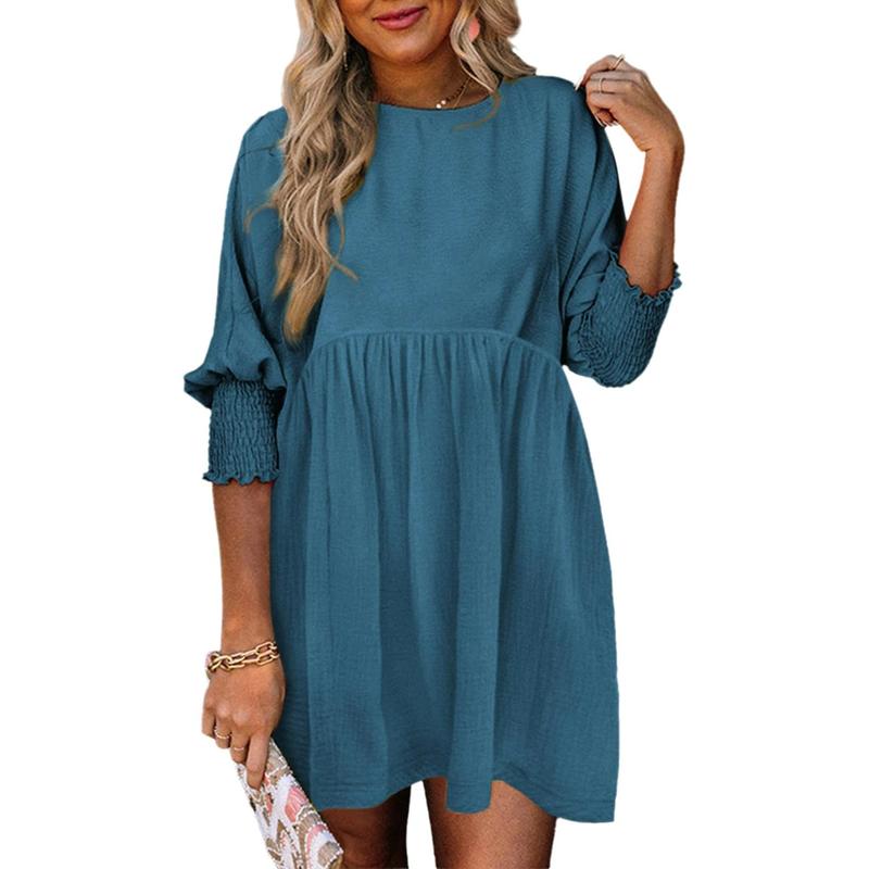 Classic elegant relaxed mini dress for women | MIRASOL -7