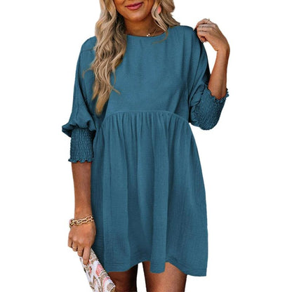 Classic elegant relaxed mini dress for women | MIRASOL -7