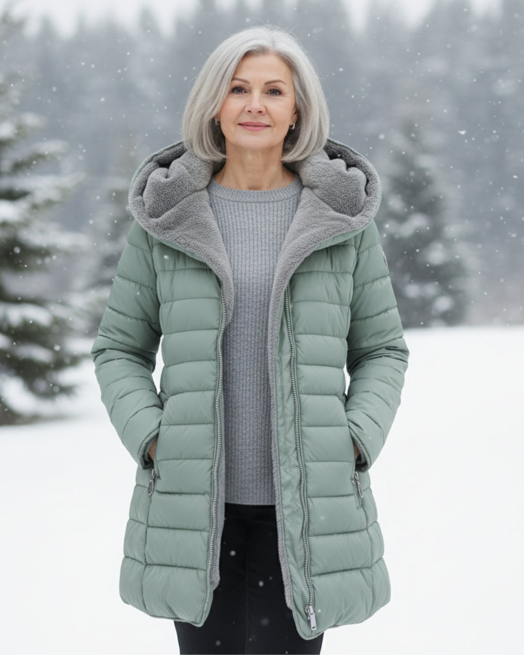 Warm lightweight insulated puffer jacket for women | Olivia -10