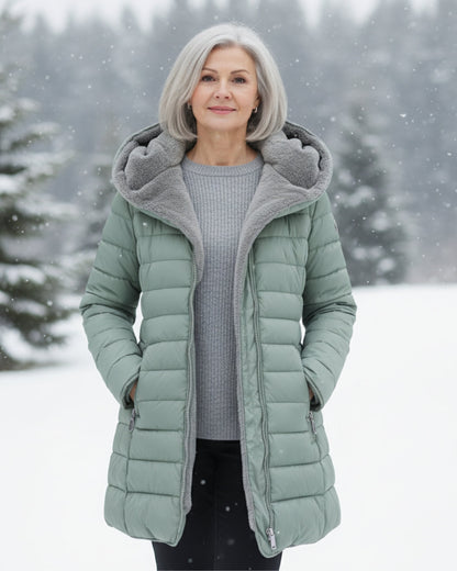 Warm lightweight insulated puffer jacket for women | Olivia -10