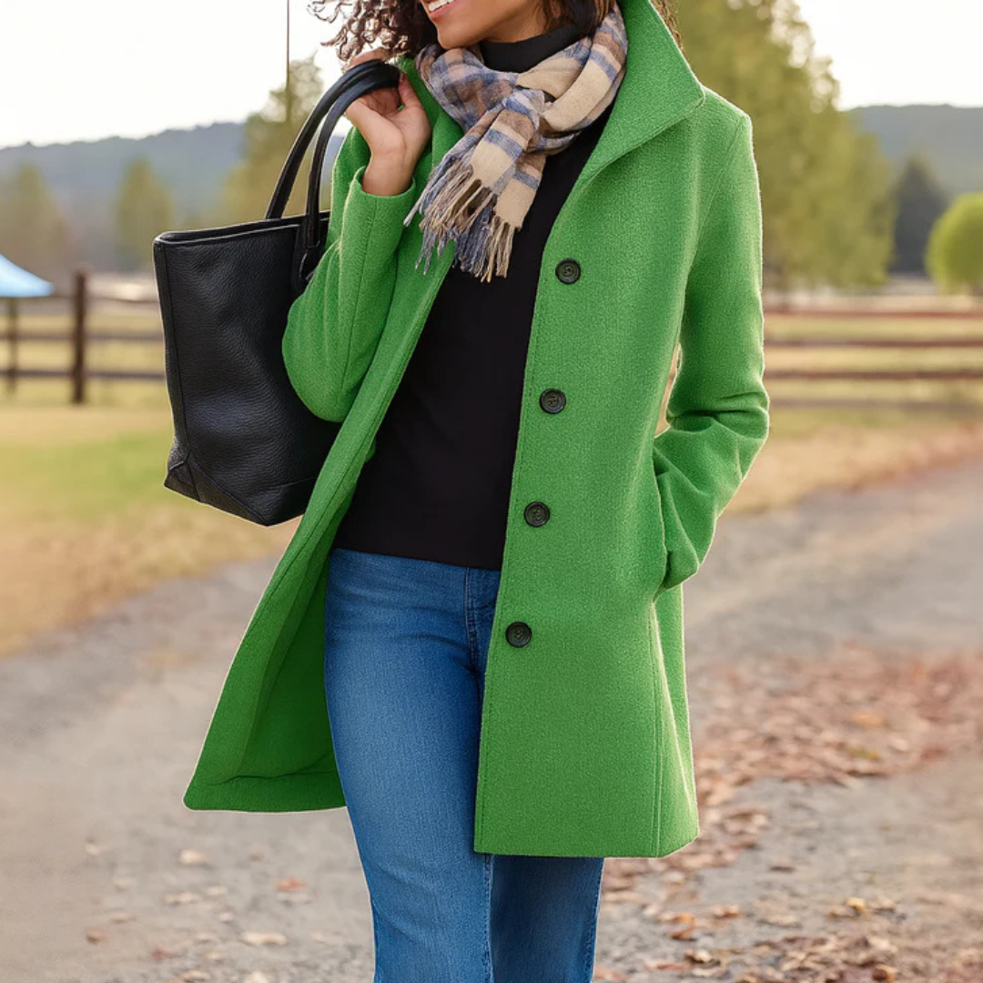 Classic elegant insulated coat for women | Serena -10