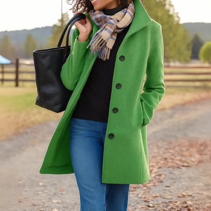 Classic elegant insulated coat for women | Serena -10