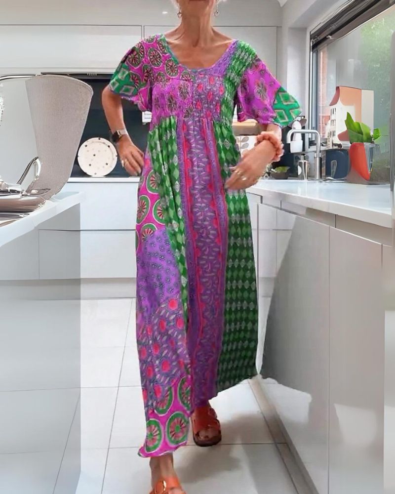 Classic flowy relaxed dress for women | Corinne -4