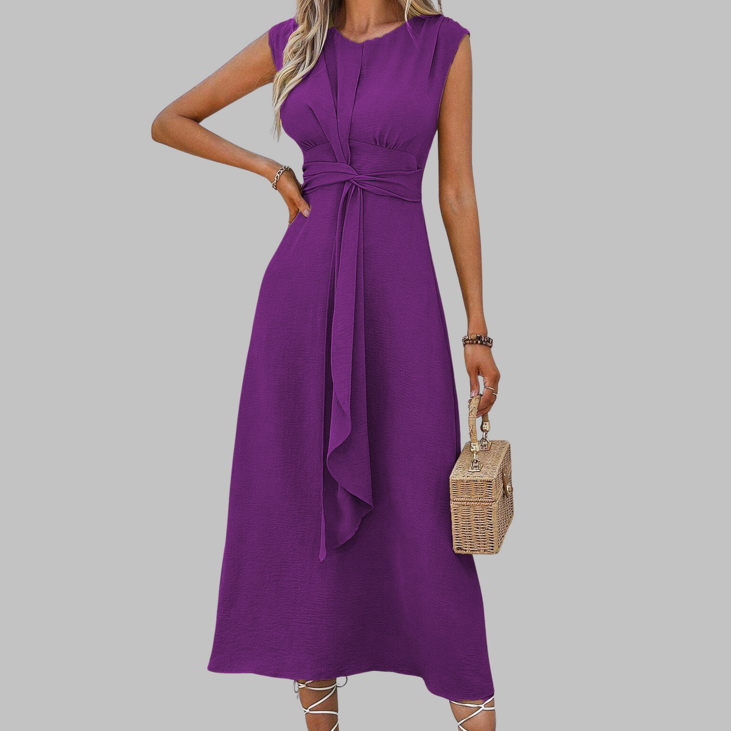 Classic everyday relaxed maxi dress for women | Reese -6