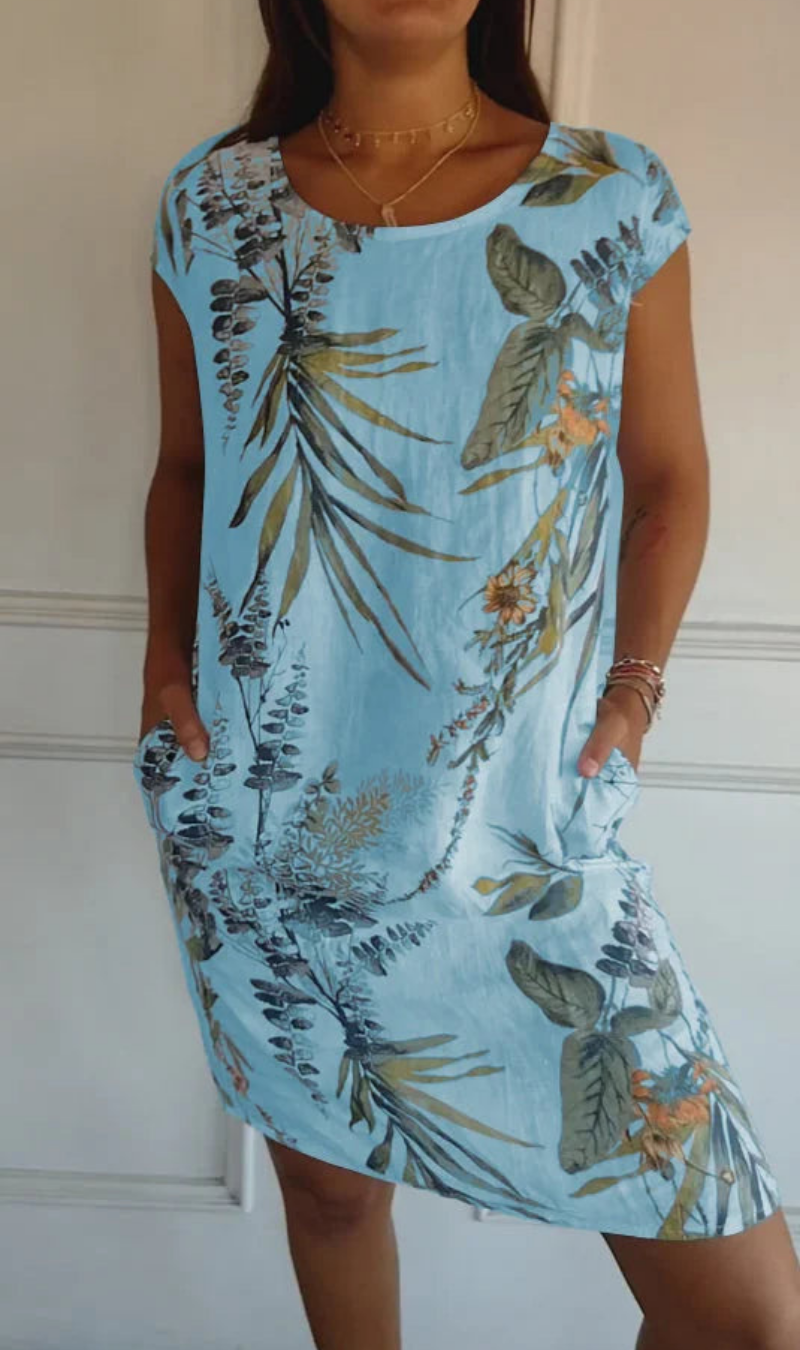 Flowy everyday relaxed dress for women | Soraya -8