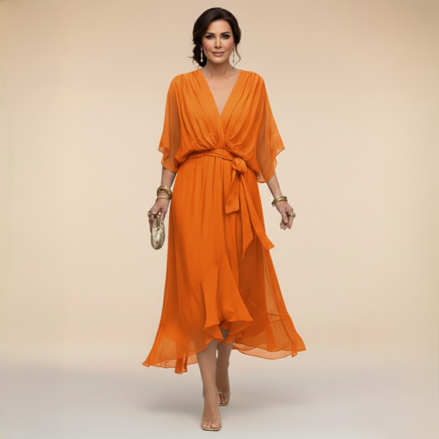 Classic flowy everyday dress for women | Arabella -8