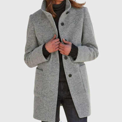 Classic tailored insulated coat for women | Loraviennea -9