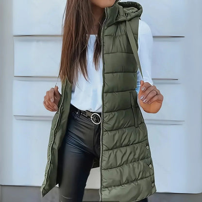 Warm lightweight quilted puffer jacket for women | Zyric -3