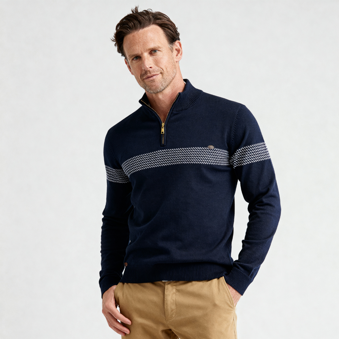 Classic relaxed ribbed jumper for men | Durham -4