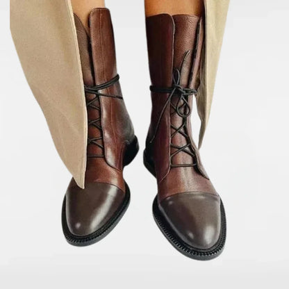 Classic rugged leather boots for women | Hilda -1