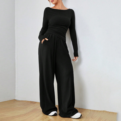 Classic smart relaxed trousers for women | Dantara -4