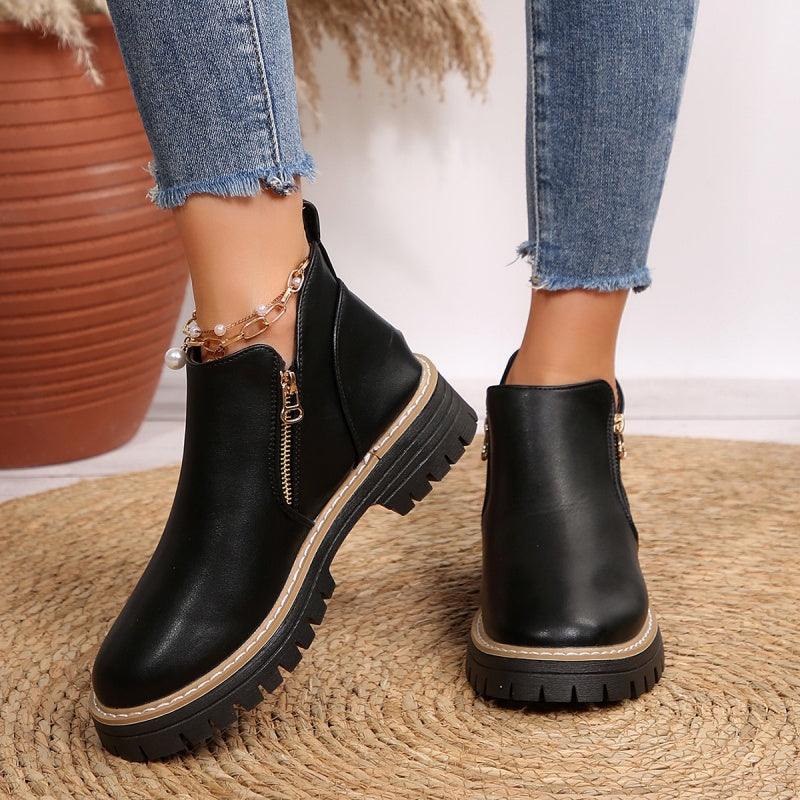 Classic everyday leather boots for women | Kate -2