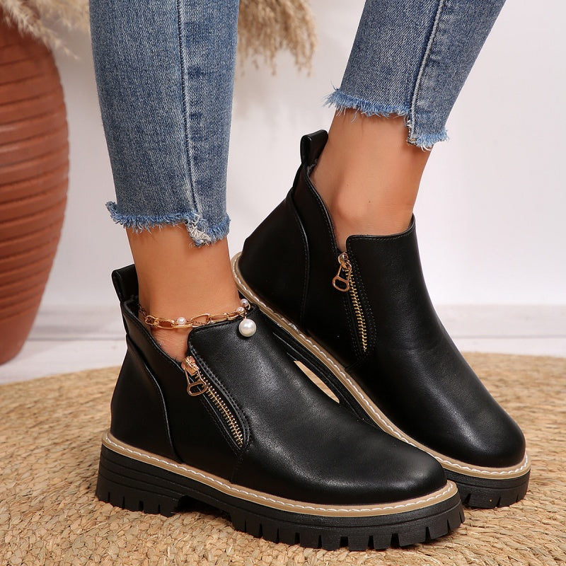 Classic everyday leather boots for women | Kate -3