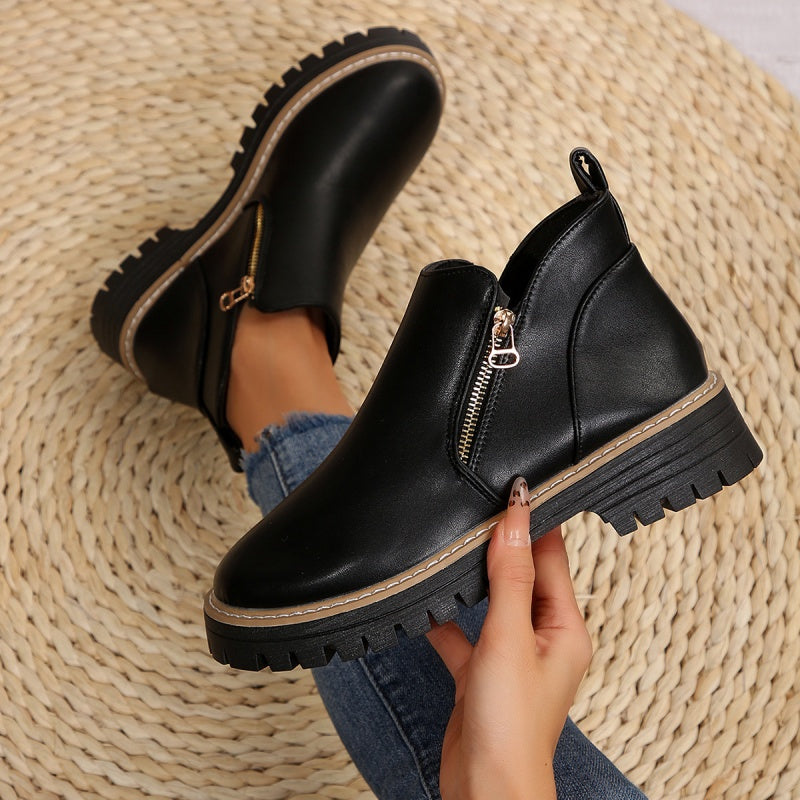 Classic everyday leather boots for women | Kate -5