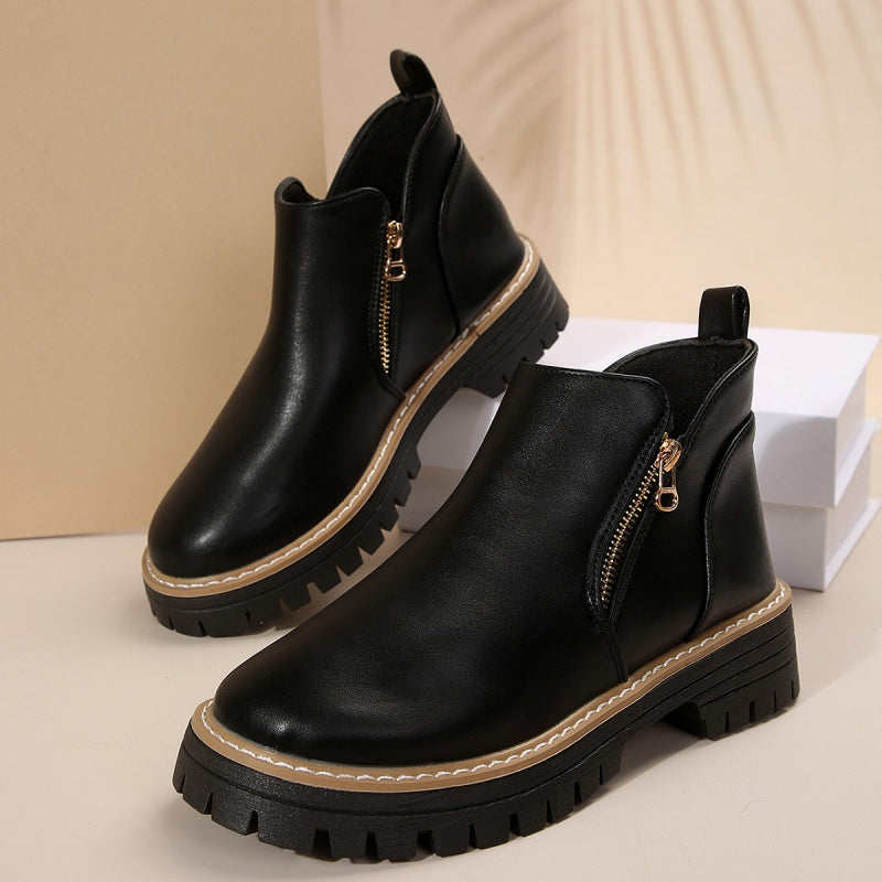 Classic everyday leather boots for women | Kate -6