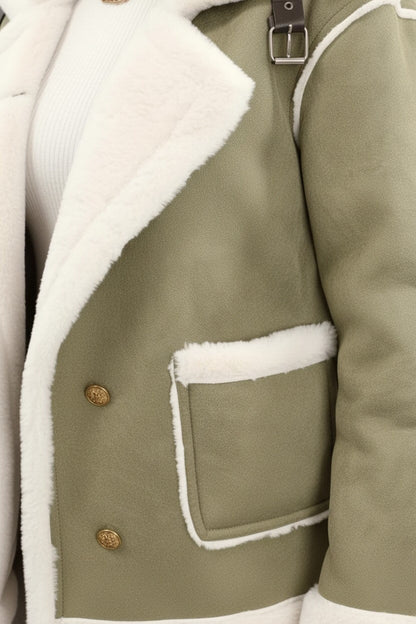 Elegant cosy warm faux fur jacket for women | Caurelle -9