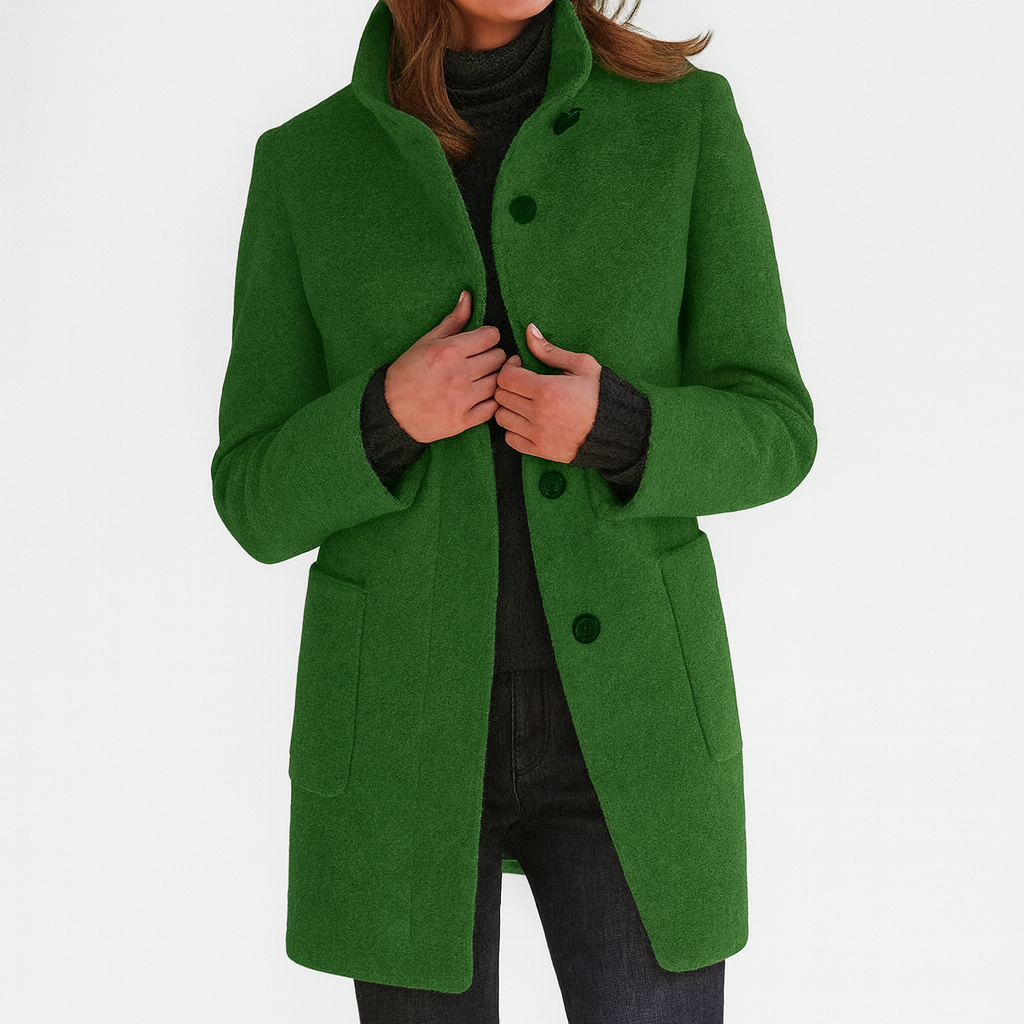 Elegant tailored insulated coat for women | Ava -4