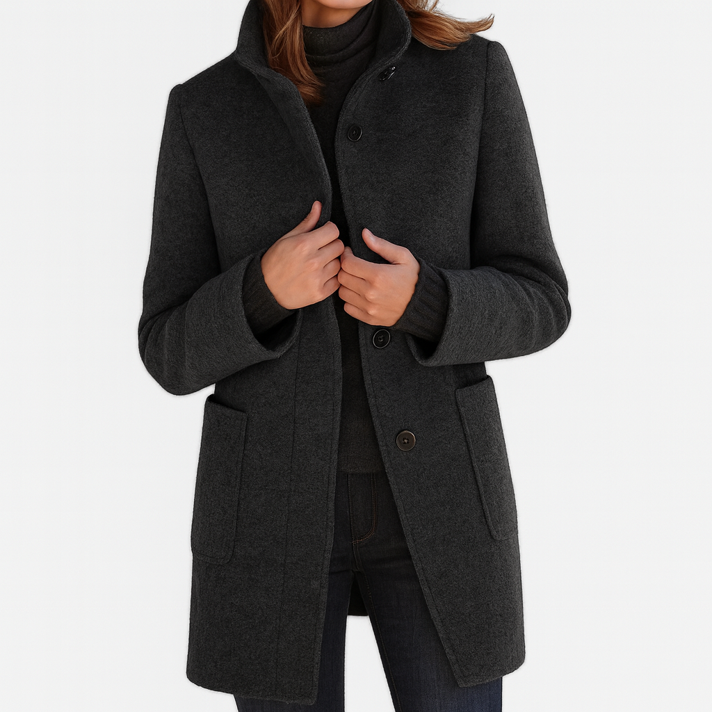 Elegant tailored insulated coat for women | Ava -2