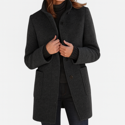 Elegant tailored insulated coat for women | Ava -2