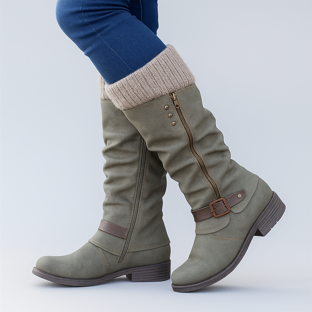 Heritage rugged leather boots for women | Bonnie -3