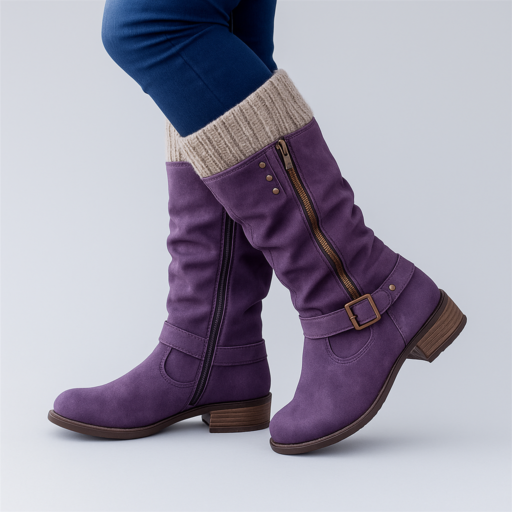 Heritage rugged leather boots for women | Bonnie -5