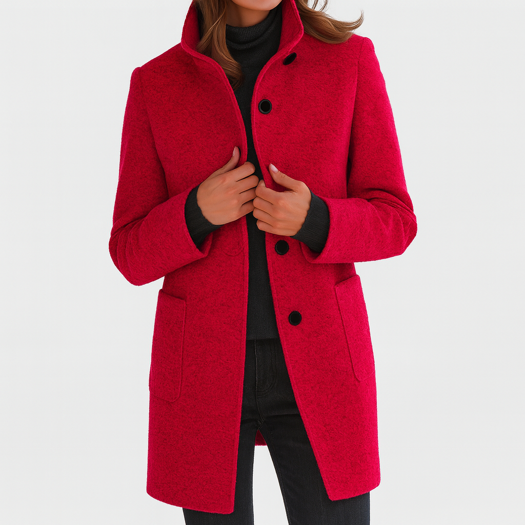 Elegant tailored insulated coat for women | Ava -6