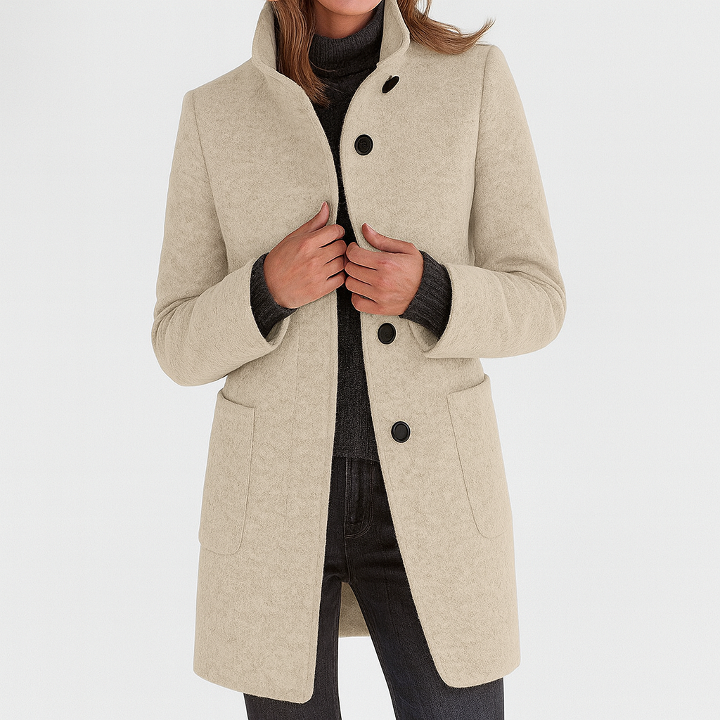 Elegant tailored insulated coat for women | Ava -9