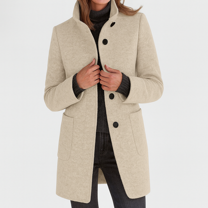Elegant tailored insulated coat for women | Ava -9
