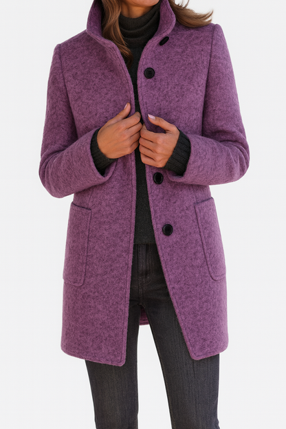 Elegant tailored insulated coat for women | Ava -5