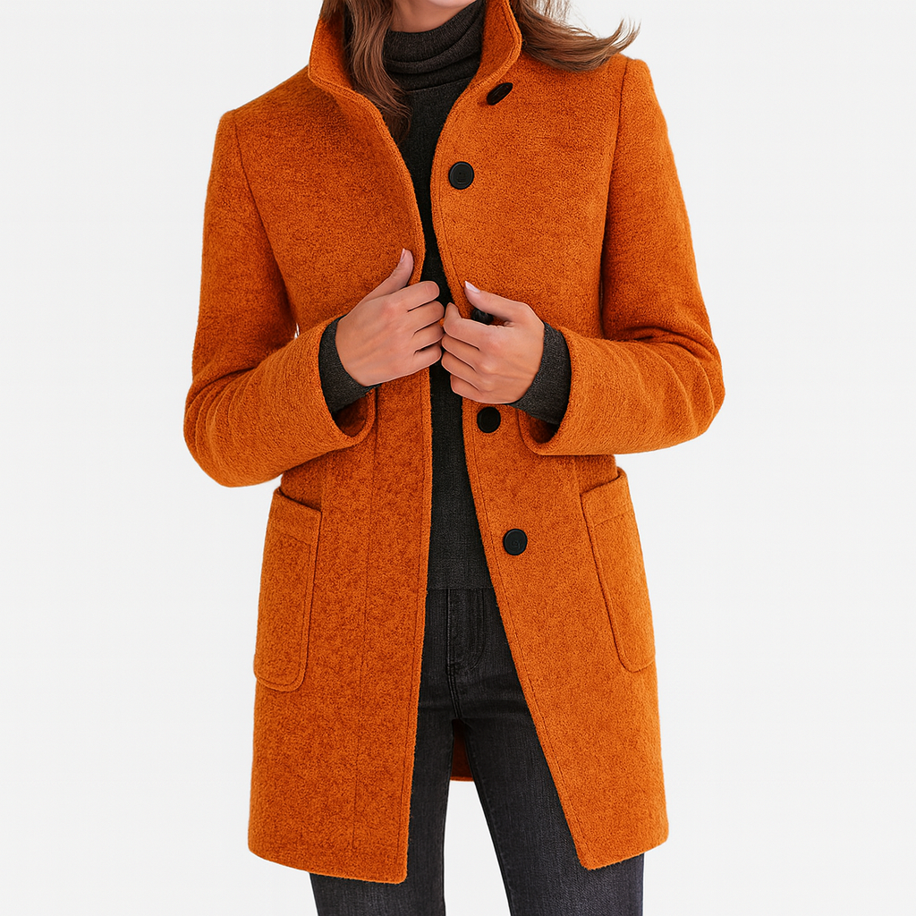 Elegant tailored insulated coat for women | Ava -8