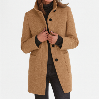 Elegant tailored insulated coat for women | Ava -7